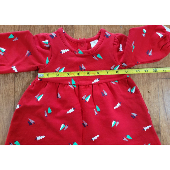 Tucker + Tate Baby Girl 3 Months Christmas Tree Holiday Printed Sweater Dress - Picture 6 of 8
